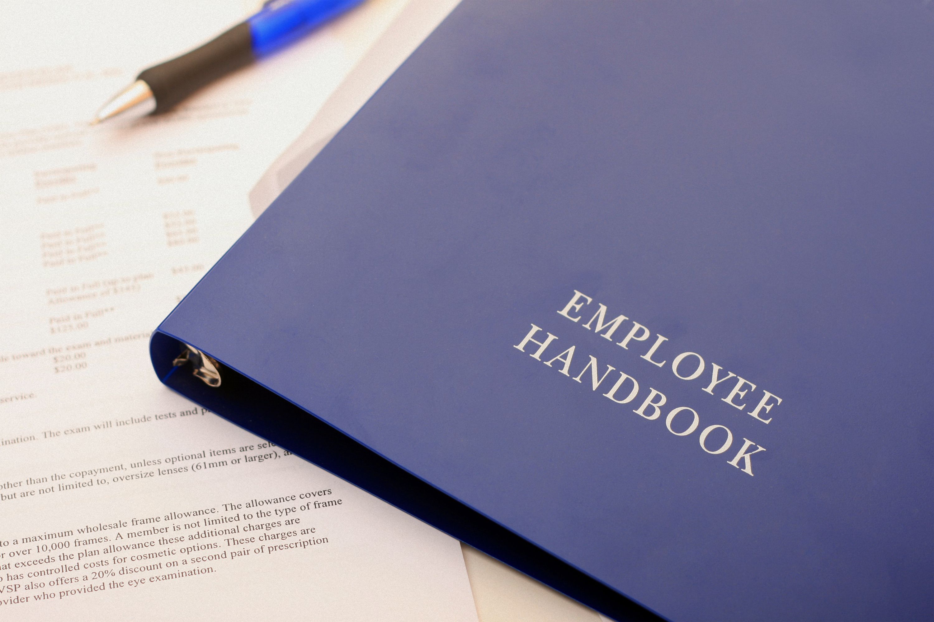 required policies in employee handbook